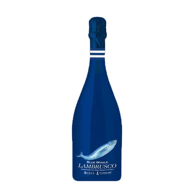 意大利进口红酒蓝海之鲸plus甜红起泡酒气泡葡萄酒单瓶装女士甜型酒