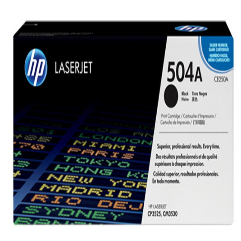 HP 504A 黑色原装 LaserJet 硒鼓 (CE250A)