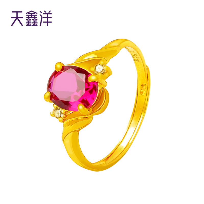 黄金红宝石戒指型号参数规格