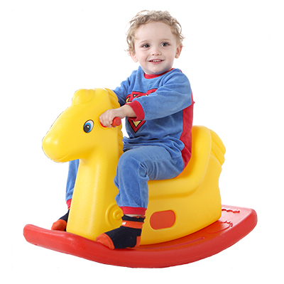 venbothe文博仕摇马蓝色塑料儿童木马幼儿园户外玩具儿童摇椅