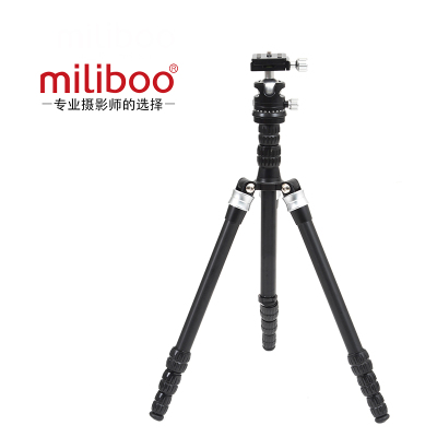 miliboo 米泊MEA单反相机摄影摄像便携三脚架微距拍摄独角架球形云台轻旅系列铝合金