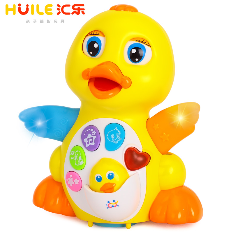 汇乐玩具808大黄鸭子鹅婴幼儿音乐电动益智会跑会跳舞的玩具1-2岁