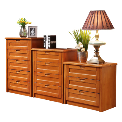 千喜凡品雅居 五斗柜橡木斗柜储物柜 抽屉储存收纳柜实木板式三四斗柜