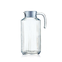 1.7L冷水壶玻璃壶大容量四方条子雪柜樽玻璃冷水壶果汁壶饮料壶