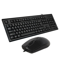 双飞燕有线键盘鼠标套装台式机办公家用USB鼠标套装圆角舒键盘有线键盘鼠标笔记本电脑游戏键盘鼠标KR-8572NU