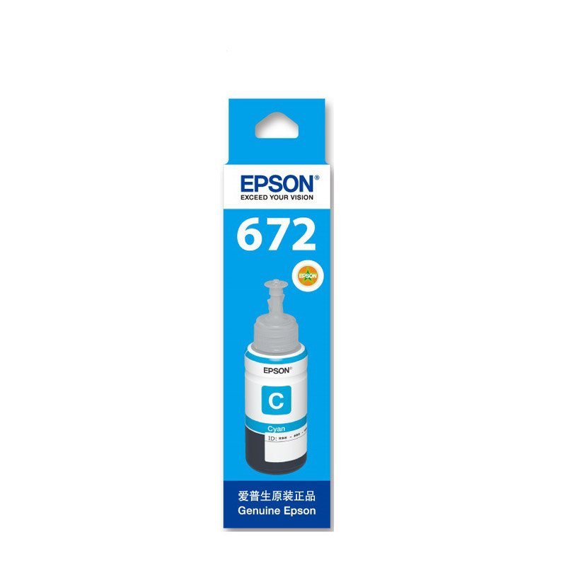 爱普生(EPSON)T6721原装墨水适用L360/L310/L220/L365/L455/L1300 彩色墨水