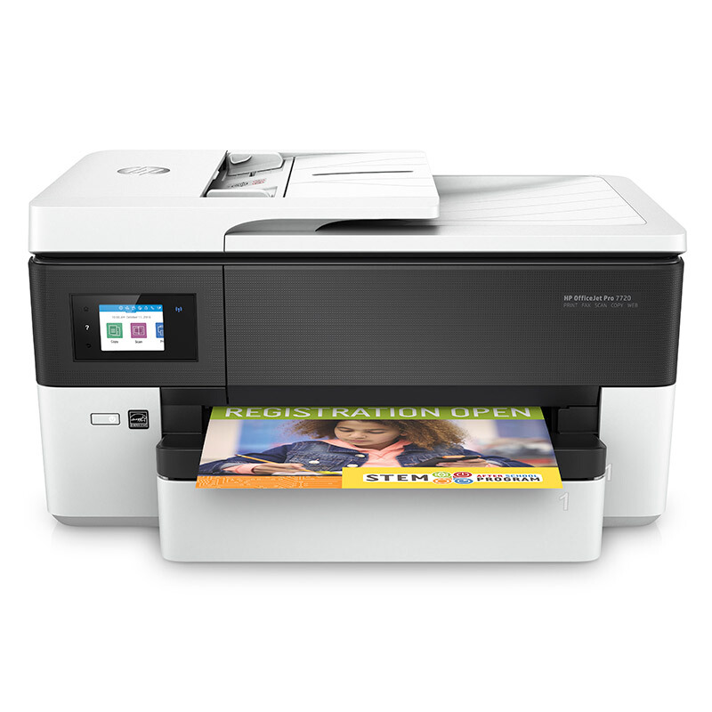 惠普(HP)7720 A3彩色喷墨照片打印机一体机 A3自动双面打印高效办公 文档文件试卷打印 家用办公商用 手机无线惠普打印机(A3打印A4复印扫描传真)增值税抵扣发票