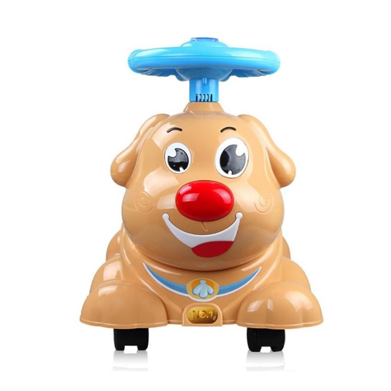 澳贝（Auby）学步车欢乐扭扭车小象音乐滑行车手推车奥贝1-3岁益智玩具 音乐小狗滑行车464102DS