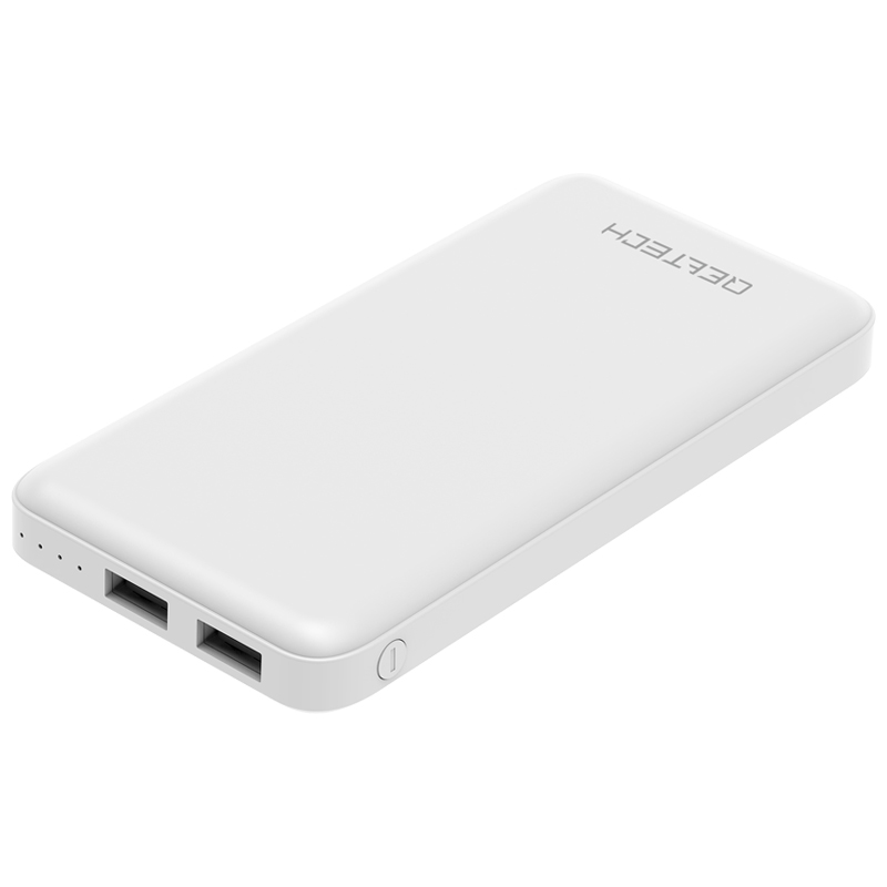 QEETECH 充电宝 10000毫安轻薄便携式 大容量移动电源手机平板通用 白色