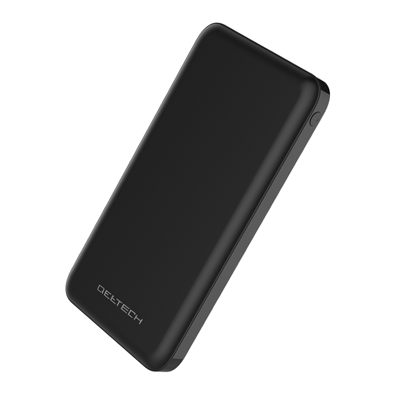 QEETECH 充电宝 10000毫安轻薄便携式 大容量移动电源手机平板通用 黑色