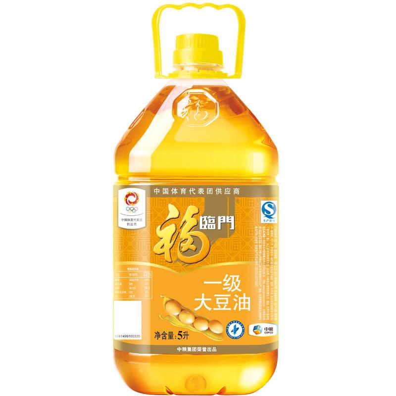 福临门一级大豆油 5L/瓶家庭装食用油