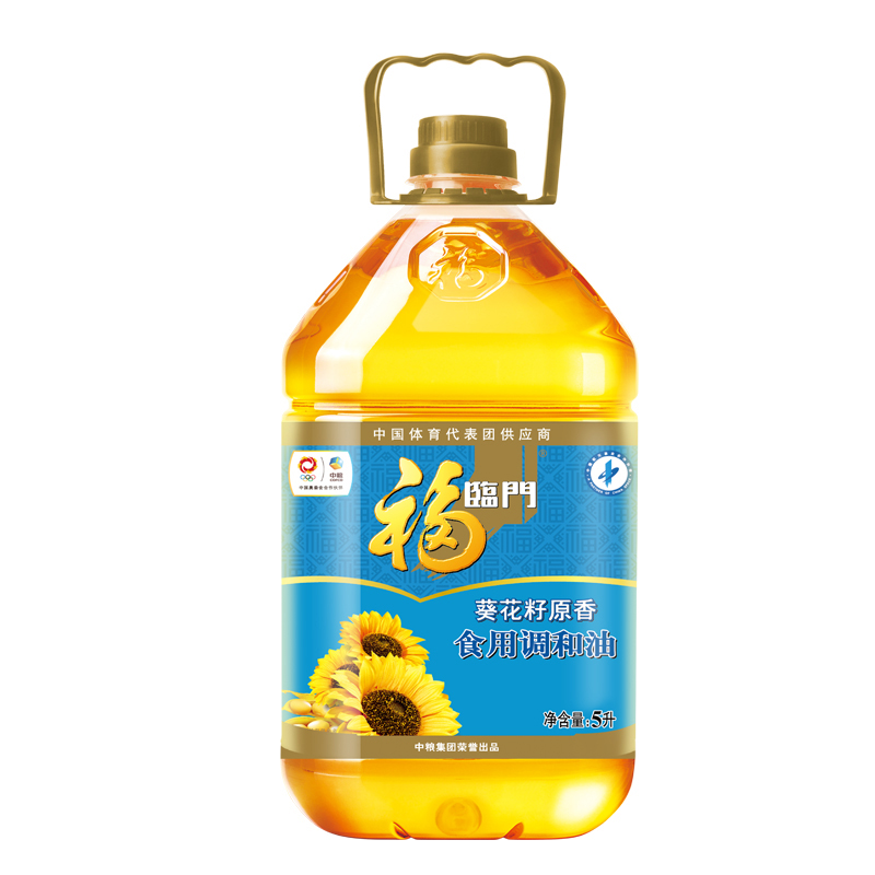 福临门 食用油 粮油 葵花籽原香食用调和油 5L/瓶 家庭食用装
