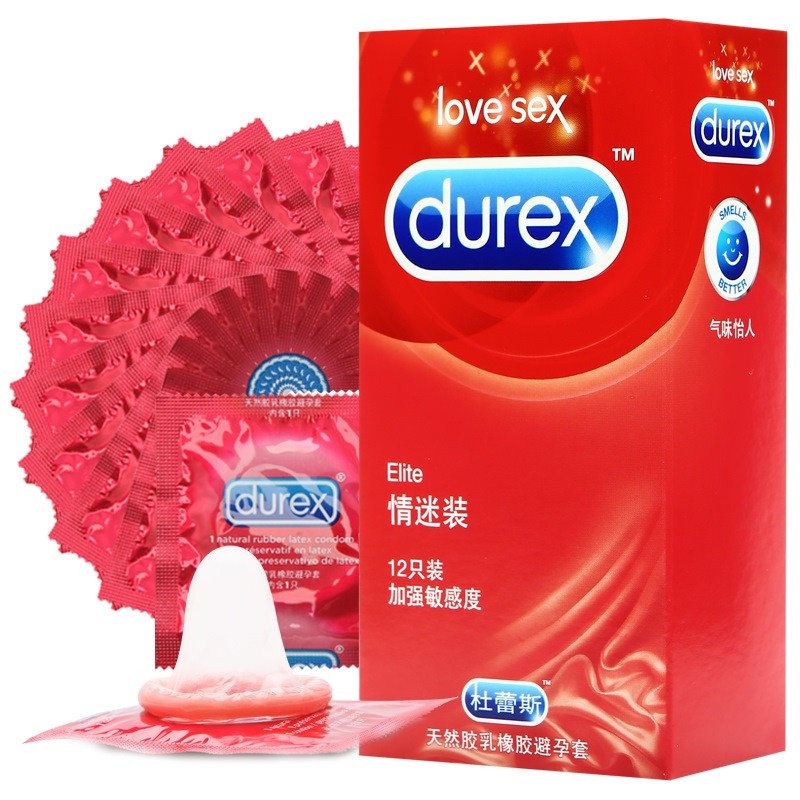 杜蕾斯(Durex)情迷12只装避孕套超薄款润滑 非延时颗粒螺纹型安全套 成人情趣计生性用品