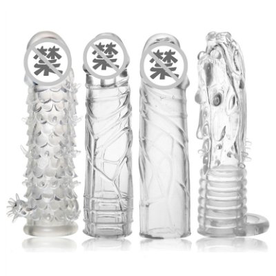 取悦神龙套加长加粗延时水晶狼牙套环 成人情趣男女性用品非震动延时套环情爱玩具物理延时套