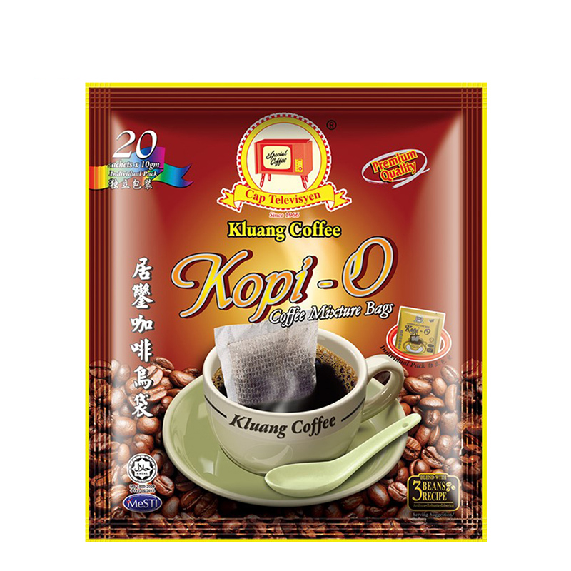 Cap Televisyen 电视机牌 黑咖啡乌袋 (20包装) 200g 袋装 马来西亚原装进口 咖啡粉
