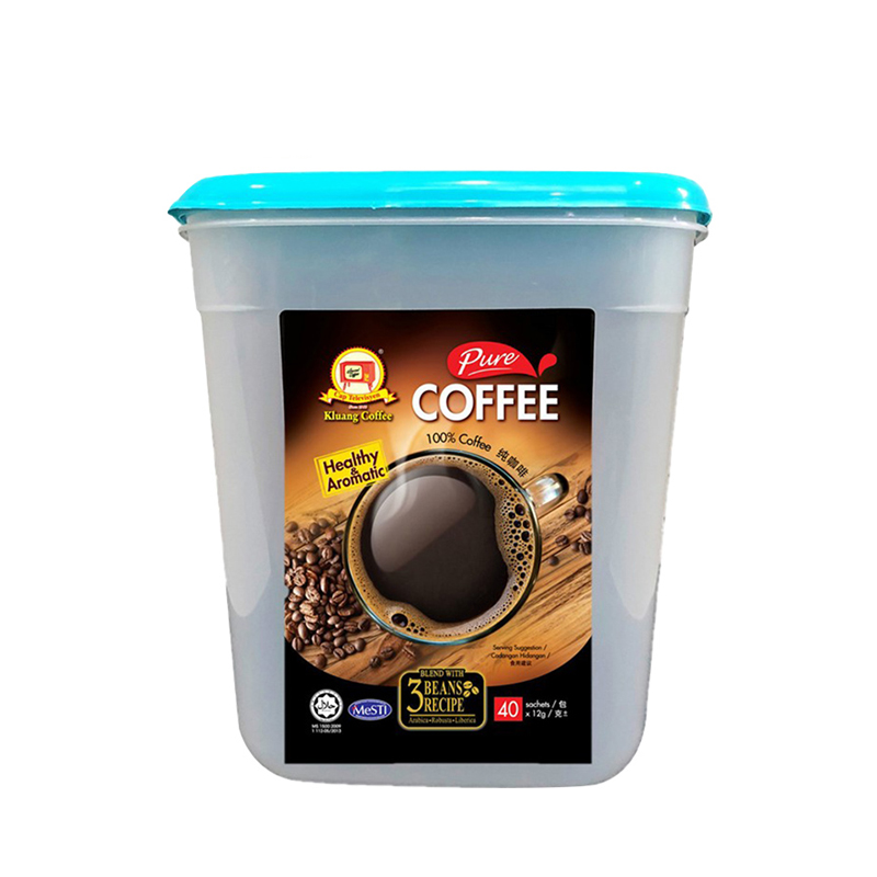 Cap Televisyen 电视机牌 纯咖啡袋(40包装) 480g 桶装 马来西亚原装进口 黑咖啡 咖啡粉