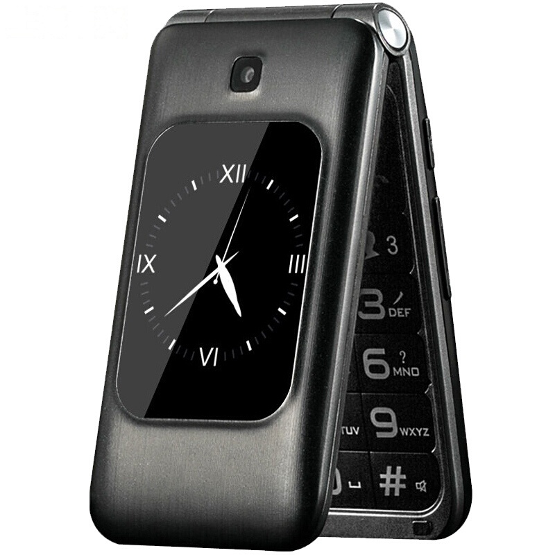 中兴(zte)中兴v88 黑色 双屏翻盖老人手机 超长待机 移动联通2g 双卡