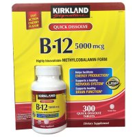 Kirkland 维生素B12wei 5000mcg*300粒 舌下含服Vitamin维生素B12 预防恶性贫血