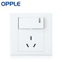 OPPLE欧普照明 86型电工面板墙壁开关插座防漏电安全 一开单三孔