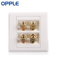 OPPLE欧普照明 86型电工面板墙壁开关插座防漏电安全 二位音响