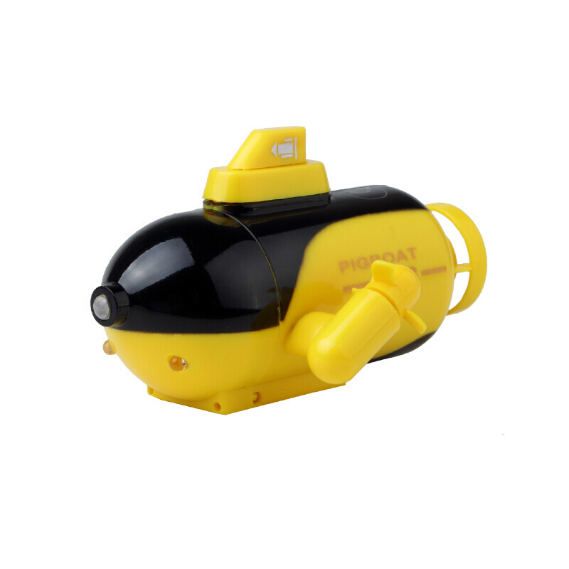迷你潜水艇儿童电动玩具鱼缸浴缸摇控潜水艇赛艇游艇四通道潜水艇