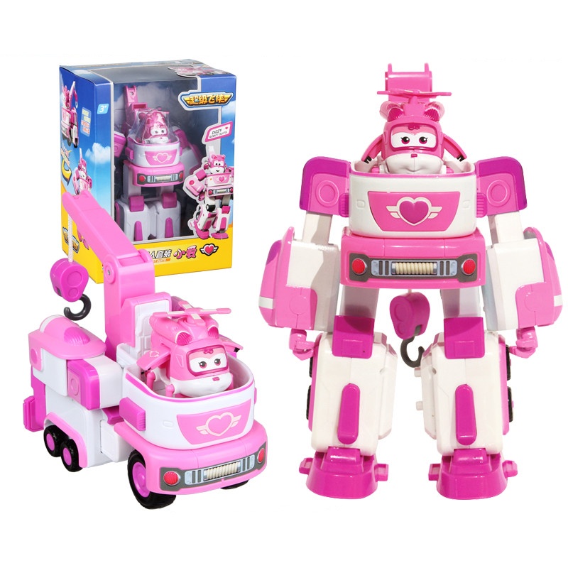 奥迪双钻 超级飞侠公仔玩偶 儿童玩具 变形机器人套装 救援车 小爱