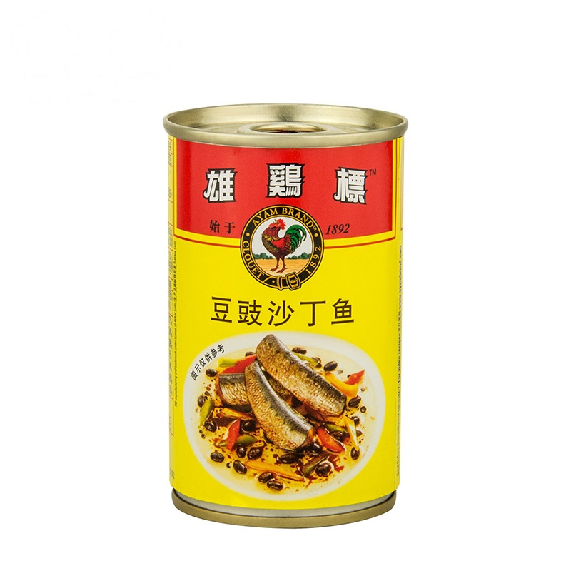 马来西亚馆 雄鸡标/AYAM BRAND 豆豉沙丁鱼罐头 155g*1罐