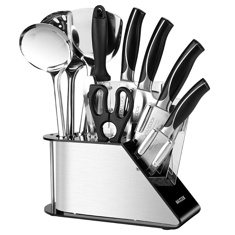 美厨(maxcook)刀具套装不锈钢刀具 11件菜刀炒铲汤勺 厨房厨具组合套装 MCD657