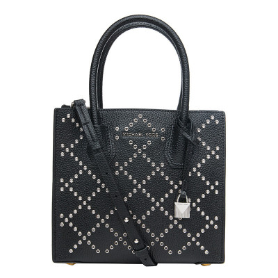 迈克·科尔斯(MICHAEL KORS)MK 小号皮质金属扣饰手袋女士单肩手提敞口包30F7SZ4M2U 肉粉色
