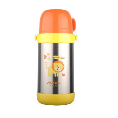 哈尔斯400ml不锈钢带背带儿童宝宝保温杯 保冷杯