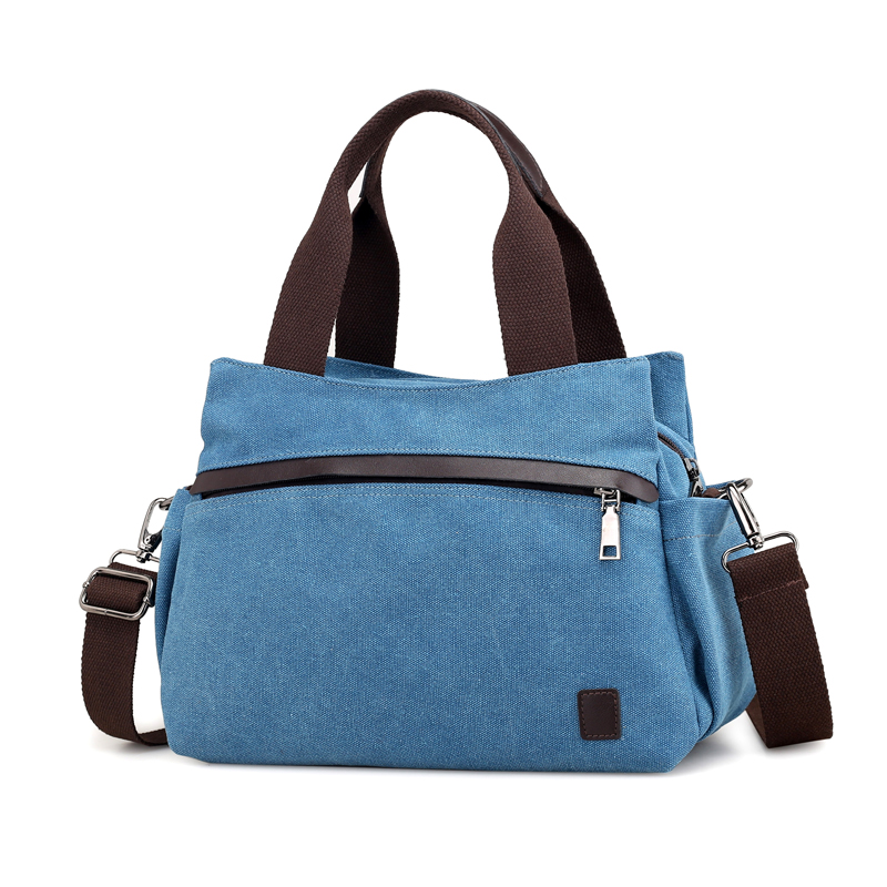 KVKY 韩版女包时尚百搭2018春季新款女士帆布包休闲纯色春款单肩布包