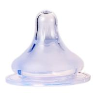 盟宝宽口径奶瓶奶嘴 宝宝磨砂仿生奶嘴十字孔（两个装）