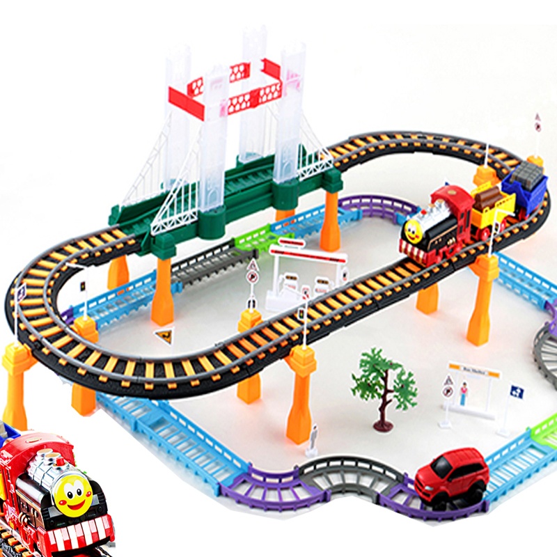 双层托马斯小火车套装 儿童电动轨道车仿真铁路火车玩具 男孩益智玩具3 4 5 6 7 8 9岁小孩子生日礼物