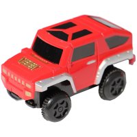 电动小汽车红色 轨道车玩具专用配件小车 儿童过山车轨道玩具车赛车 BUS、小巴士、悍马、警车、消防车、公交车、越野车