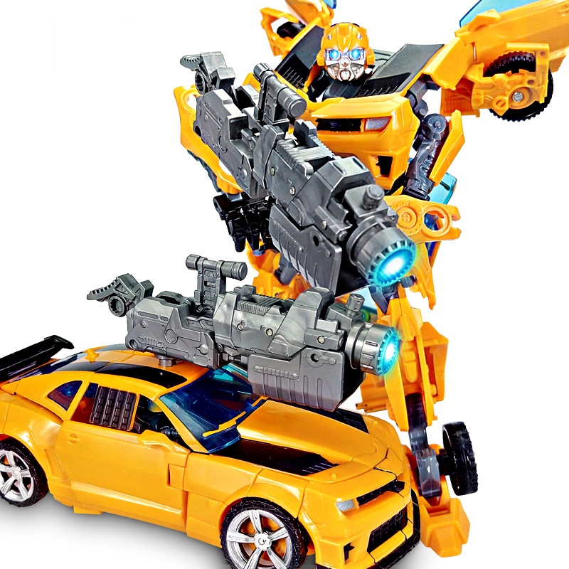 变形玩具金刚5 大黄蜂变身汽车机器人模型 手动变形动漫儿童生日礼物 男孩益智玩具