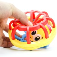 新生儿大号软胶健身手抓球 环保可咬 婴儿玩具0-1岁软胶球 幼儿声音色彩抓握学爬行玩具