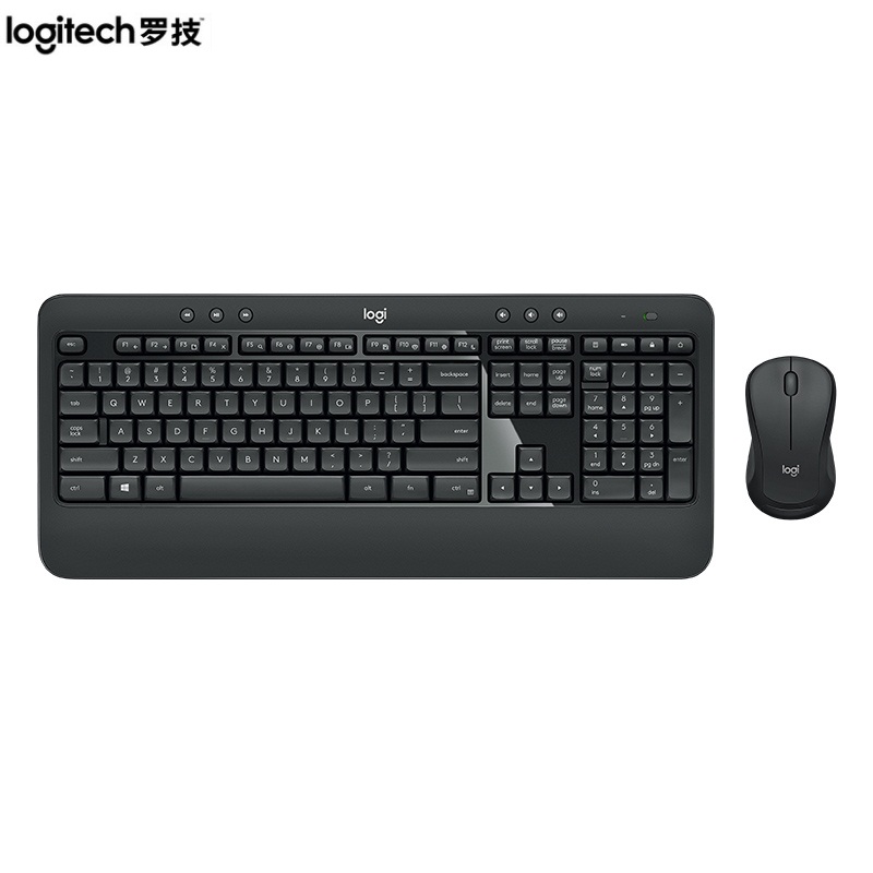 罗技(Logitech)MK540 无线键鼠套装 黑色 防泼溅 优联 舒适掌托 MK520升级版