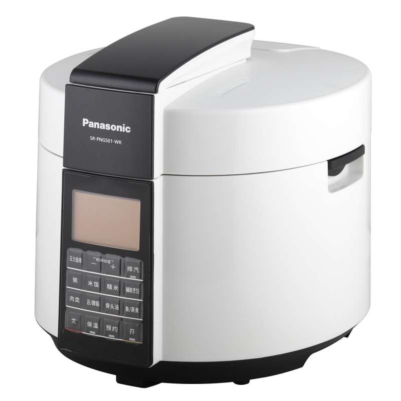 松下（Panasonic）SR-PNG501-WK 电脑型压力锅5L 多重保护 单胆 微电脑式 5L容量 松下电压力锅