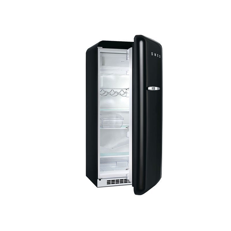 斯麦格SMEG 马卡龙系列冰箱，欧洲厨房中的经典黑色FAB28RNE1
