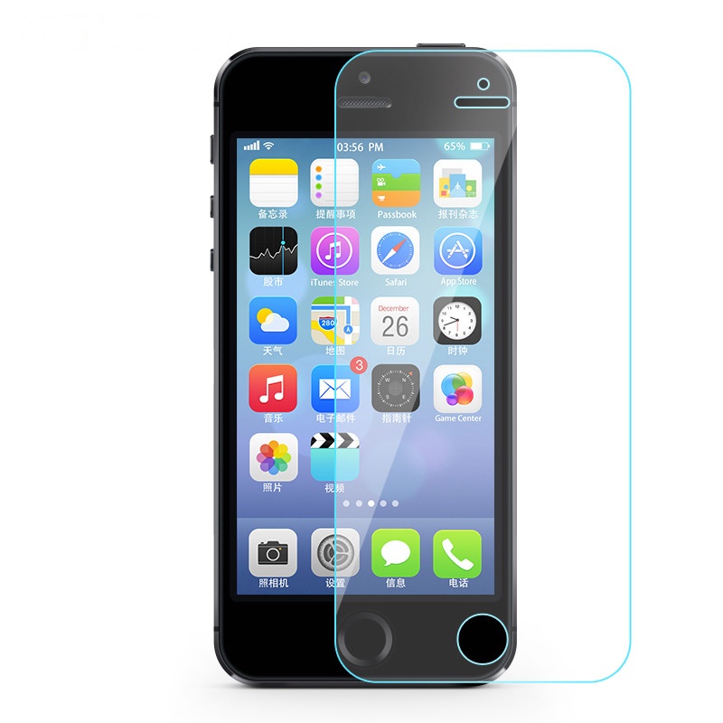 钢化玻璃膜iphone5S苹果5手机高清防指纹全屏覆盖超薄防爆防辐射