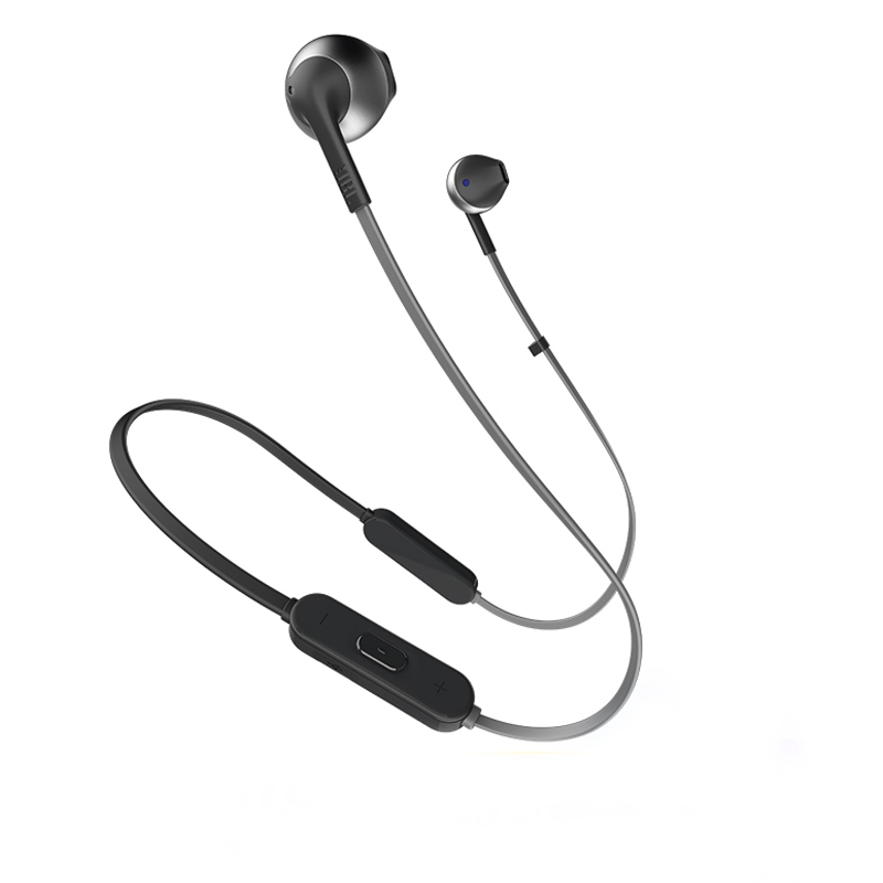 JBL TUNE205BT无线蓝牙耳机 运动耳机 T205BT半入耳式音乐耳机 带麦手机可通话 黑色