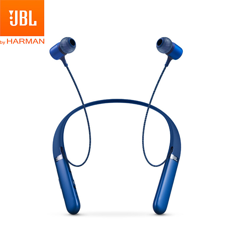 JBL LIVE 200BT 颈挂式无线蓝牙耳机 入耳式耳机 运动 音乐耳机 冰湖蓝