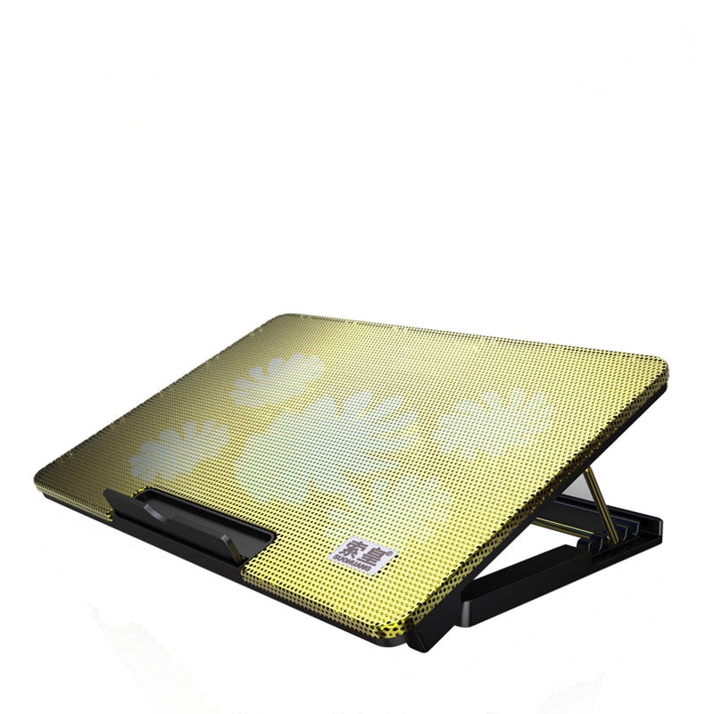 笔记本散热器 14寸15.6 风扇 电脑散热底座 支架 垫 板 静音(黑金色尊贵版)