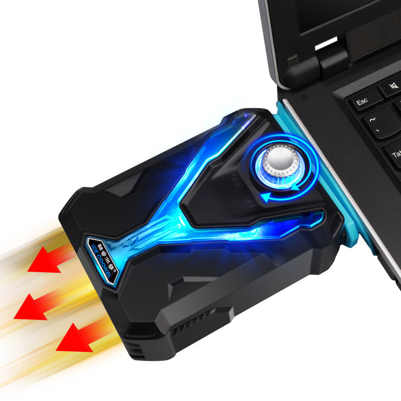 电脑笔记本抽风式散热器侧吸联想华硕戴尔风扇机15.6寸14(黑色+USB供电)