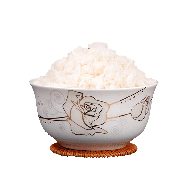 彩帮 景德镇陶瓷碗 骨瓷碗餐具套装 创意韩式可爱健康米饭碗 一支枚 单个 4.5英寸