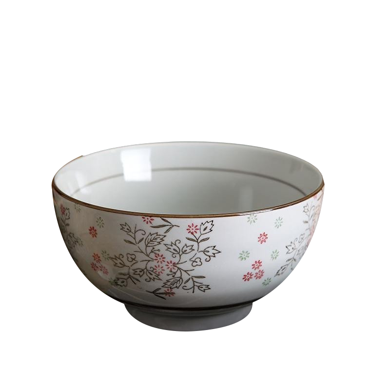 景德镇陶瓷碗和风大面碗汤碗 大海碗7寸饭碗 防烫设计唐草7寸面碗