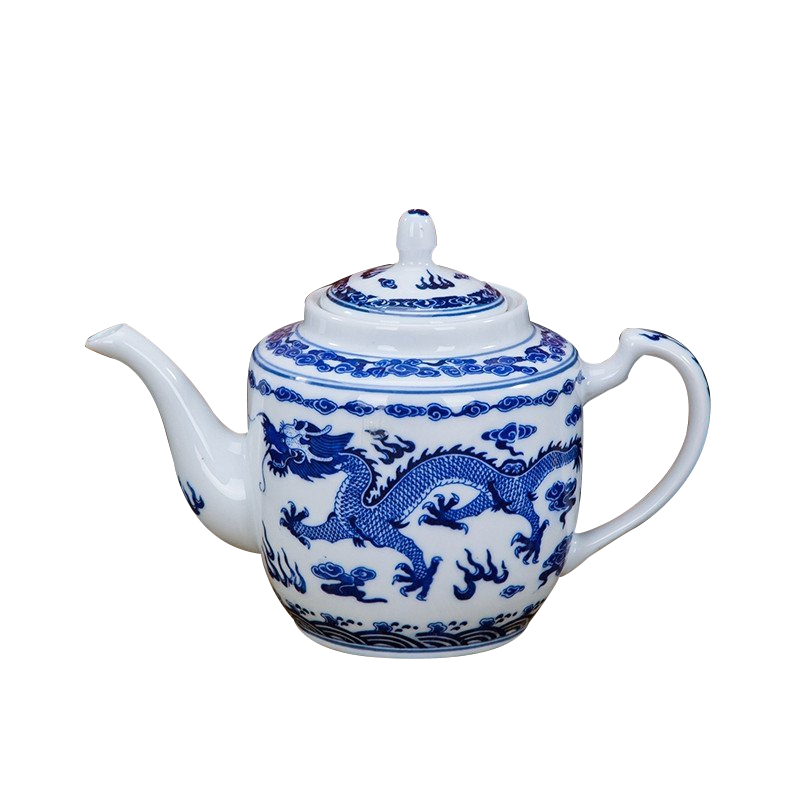 茶壶水壶油壶中国风老式怀旧青花釉下彩景德镇陶瓷茶壶凉水壶