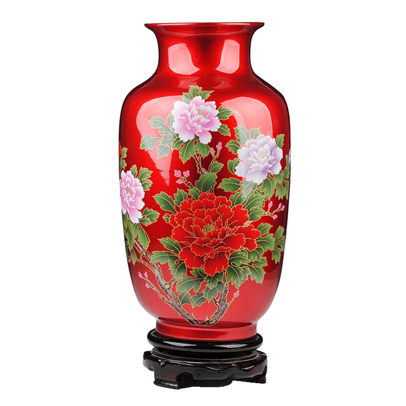 彩帮景德镇陶瓷器花瓶 现代家居客厅工艺品摆件