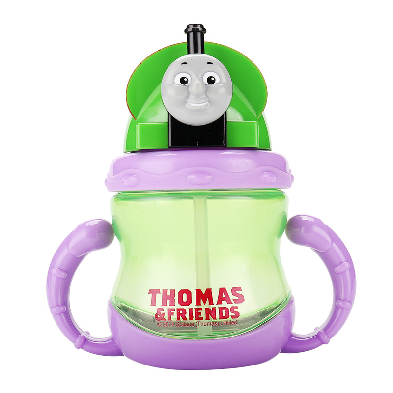 托马斯&朋友 儿童3D造型手柄学饮吸管水杯男女童幼儿宝宝水壶250ml 不含双酚A 培西