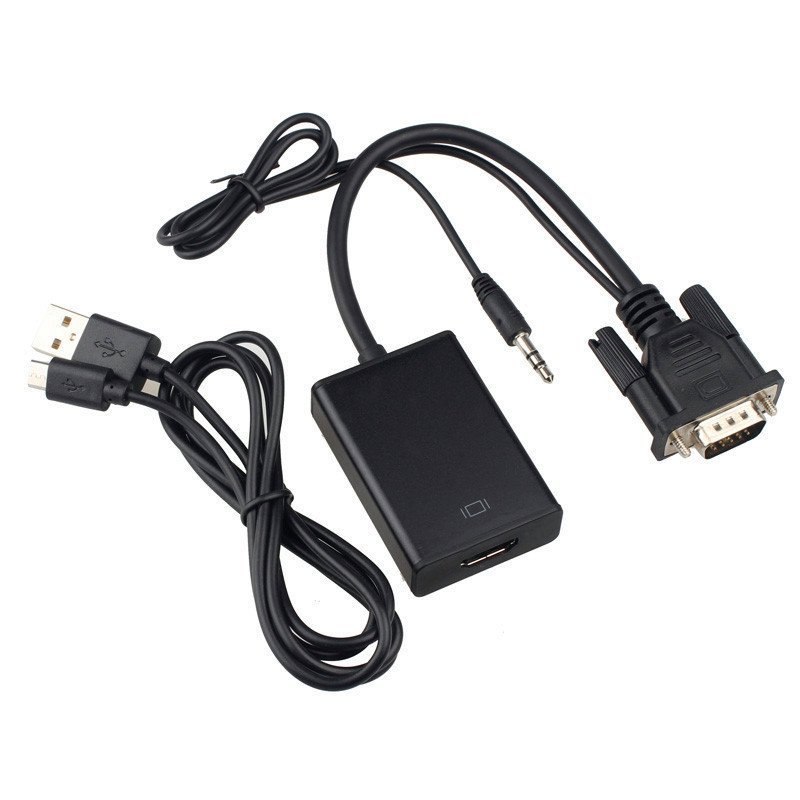 映羽 VGA转HDMI转接线 电脑VGA连接高清电视机连接线 USB供电带音频输出